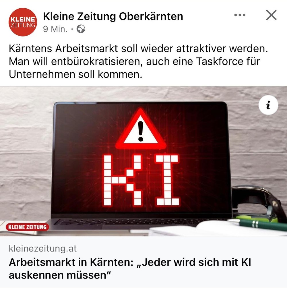 Kleine Zeitung: Arbeitsmarkt in Kärnten – Jeder wird sich mit KI auskennen müssen
